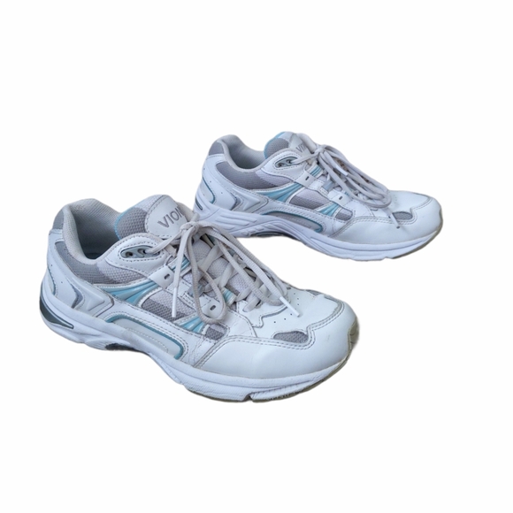 Vionic White Chunky Sneakers w/ Blue SZ 8 - Picture 1 of 11